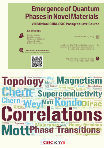 The VII edition of the course Emergence of Quantum Phases in Novel Materials opens its registration period