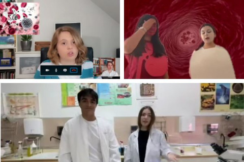Collage de participantes de Nanocientíficas en 60 segundos