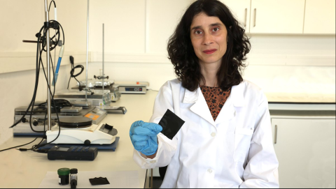 Ana Barra at her lab