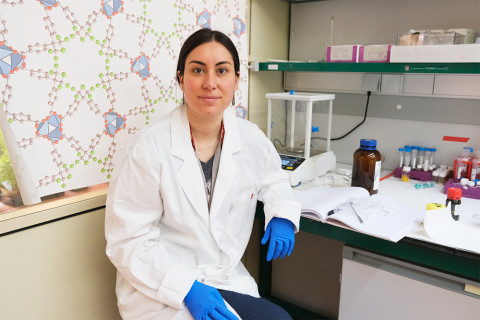 Celia Castillo Blas, en su laboratorio
