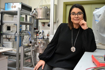 Miriam Jaafar, en su laboratorio