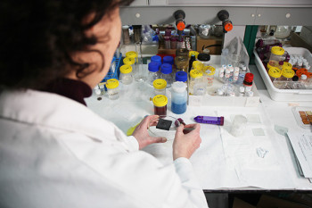 Margarita Darder en su laboratorio