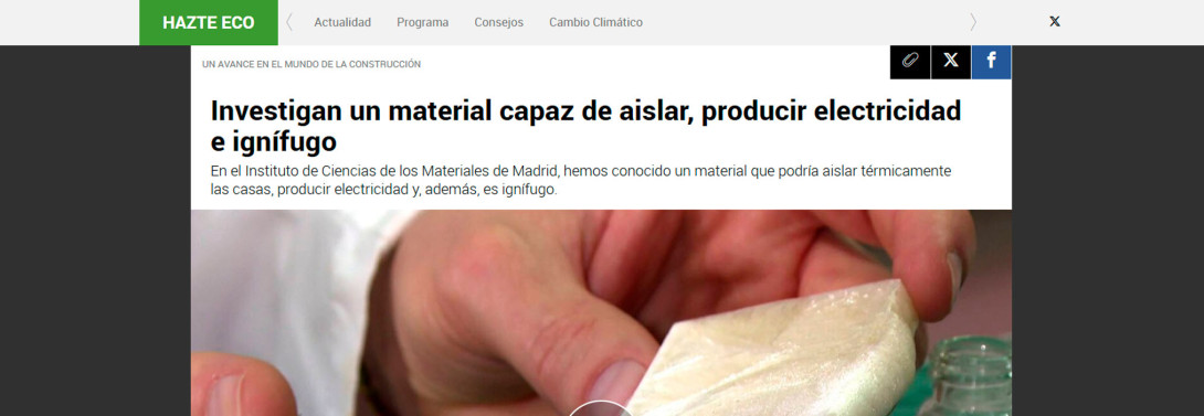 Investigan un material capaz de aislar, producir electricidad e ignífugo