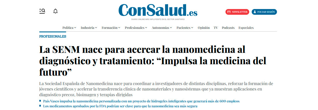 La SENM nace para acercar la nanomedicina al diagnóstico y tratamiento: “Impulsa la medicina del futuro”