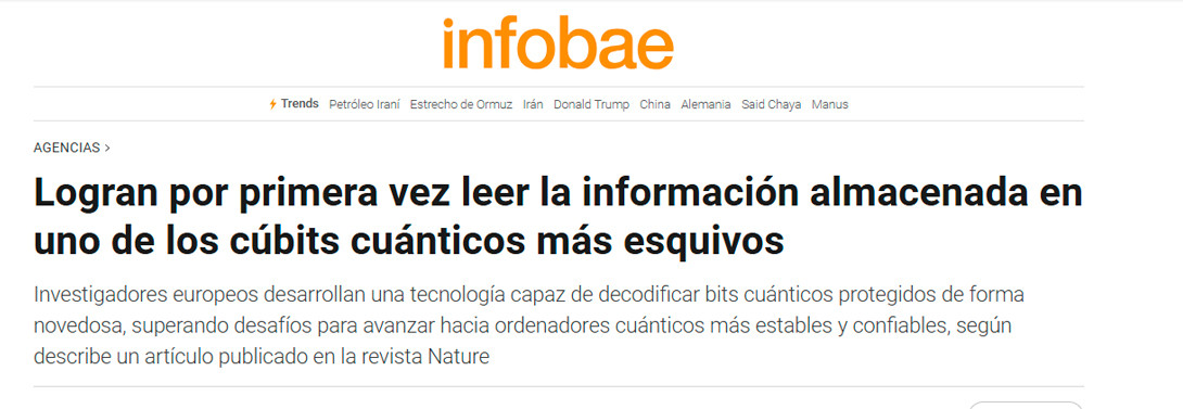 Logran por primera vez leer la información almacenada en uno de los cúbits cuánticos más esquivos